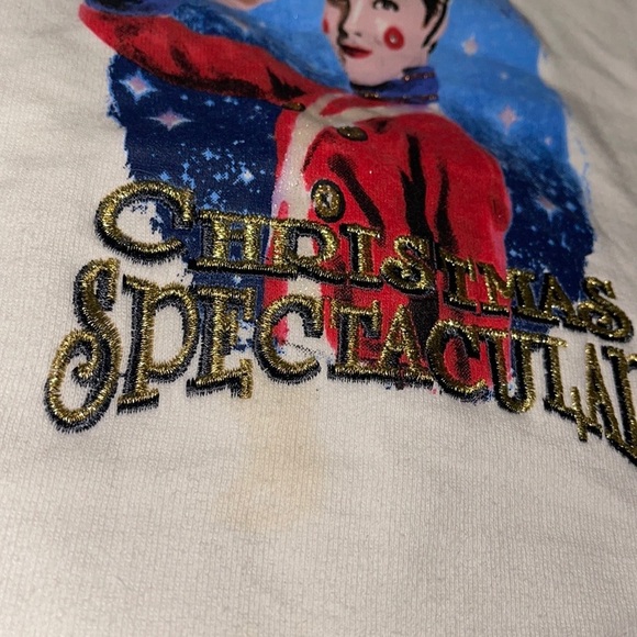 Vintage unisex Radio City Musical Christmas embroidered deadstock Crewneck 90s - Picture 3 of 7